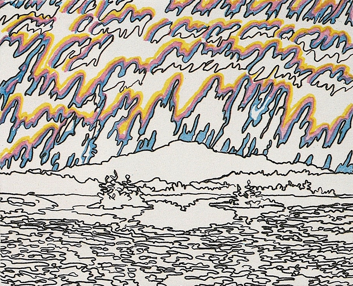 Northern Lights, 1987, aquatint on Dieu Donné Handmade, 5 x 6 inches