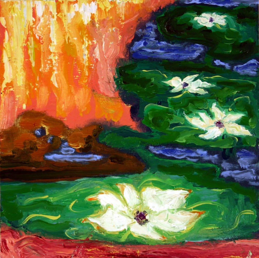 Summer Flower #8,&amp;nbsp;2008, oil on panel, 9 3/4 x 9 3/4 inches