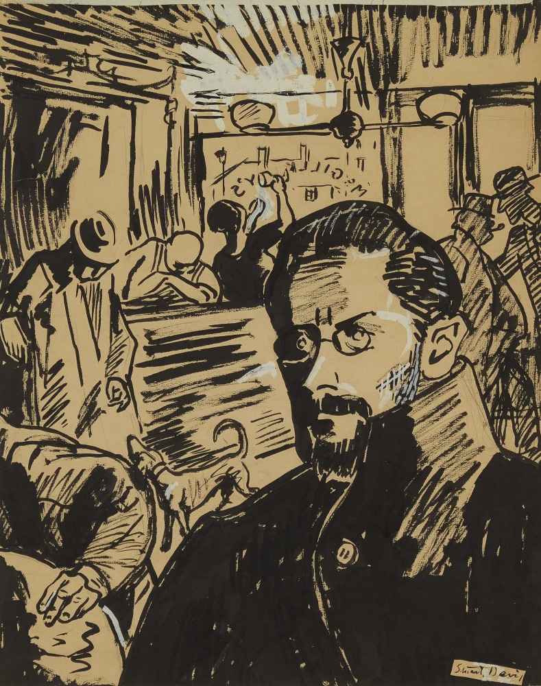 James Joyce, 1922, gouache, graphite and ink on paper, 20 5/8 x 16 3/8 inches