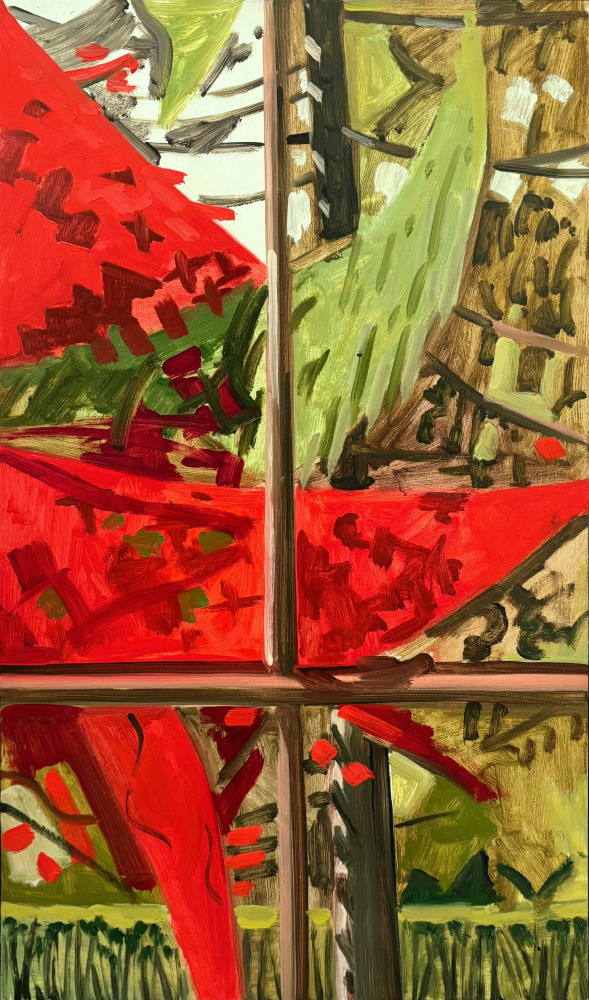 Fall &amp;#39;86, 1986, oil on Masonite, 20 x 12 inches