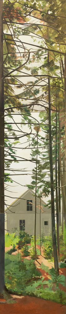 Woods (Triptych), 1975 oil on linen, 169 x 36 inches