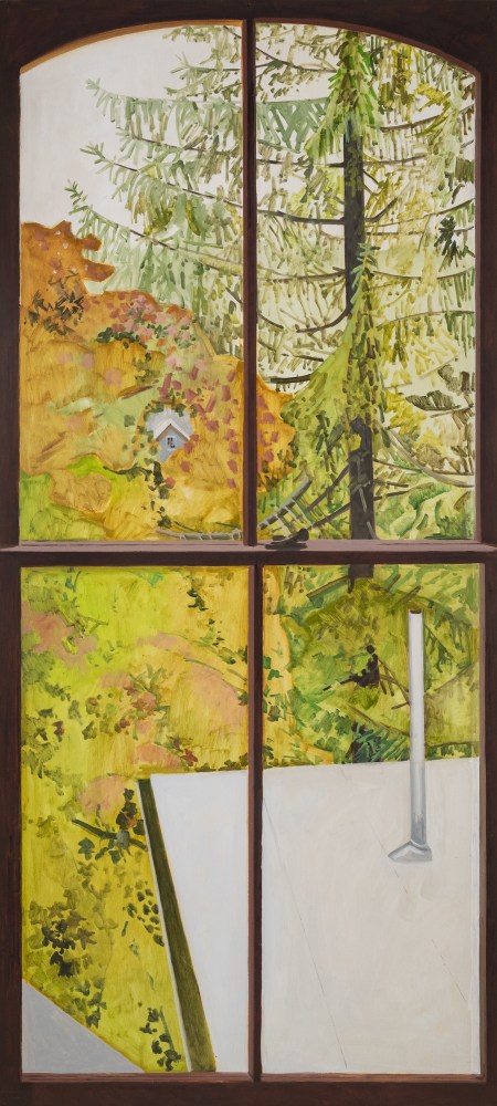 Storm Window - Side Window, 1977, oil on wood panel, 68 1/2 x 31 inches