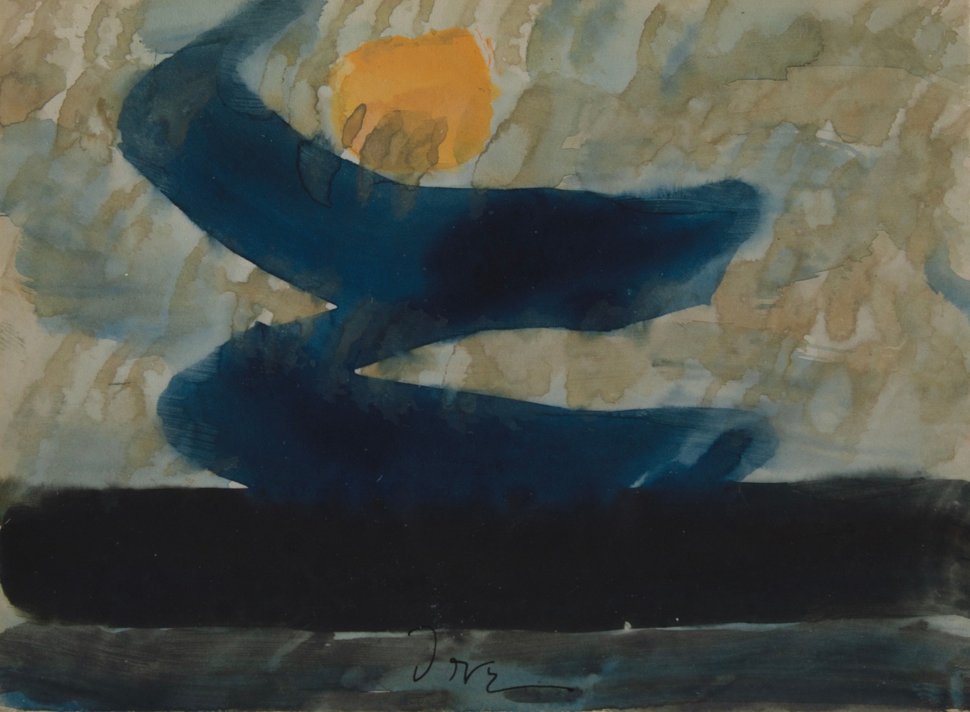 Sunrise II (Set of Three), c. 1941, graphite, ink and watercolor on paper, 4 x 5 1/2 inches.&amp;nbsp;Private Collection.