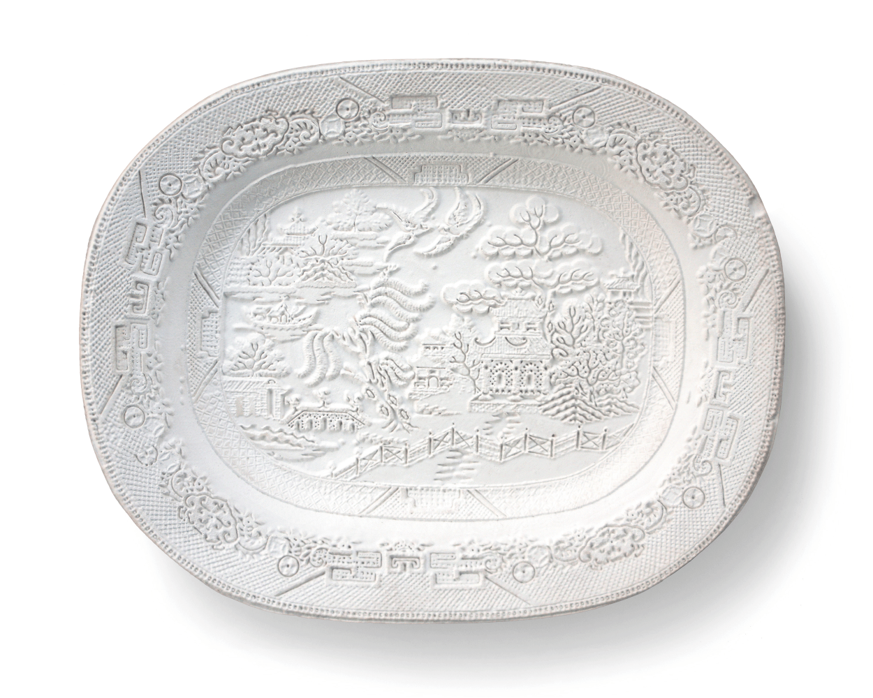 CAROLINE SLOTTE
Ceramic Wall Plate from the Series &amp;quot;Tracing&amp;quot;, 2019
Reworked ceramic
11.45&amp;quot; H x 14&amp;quot; W