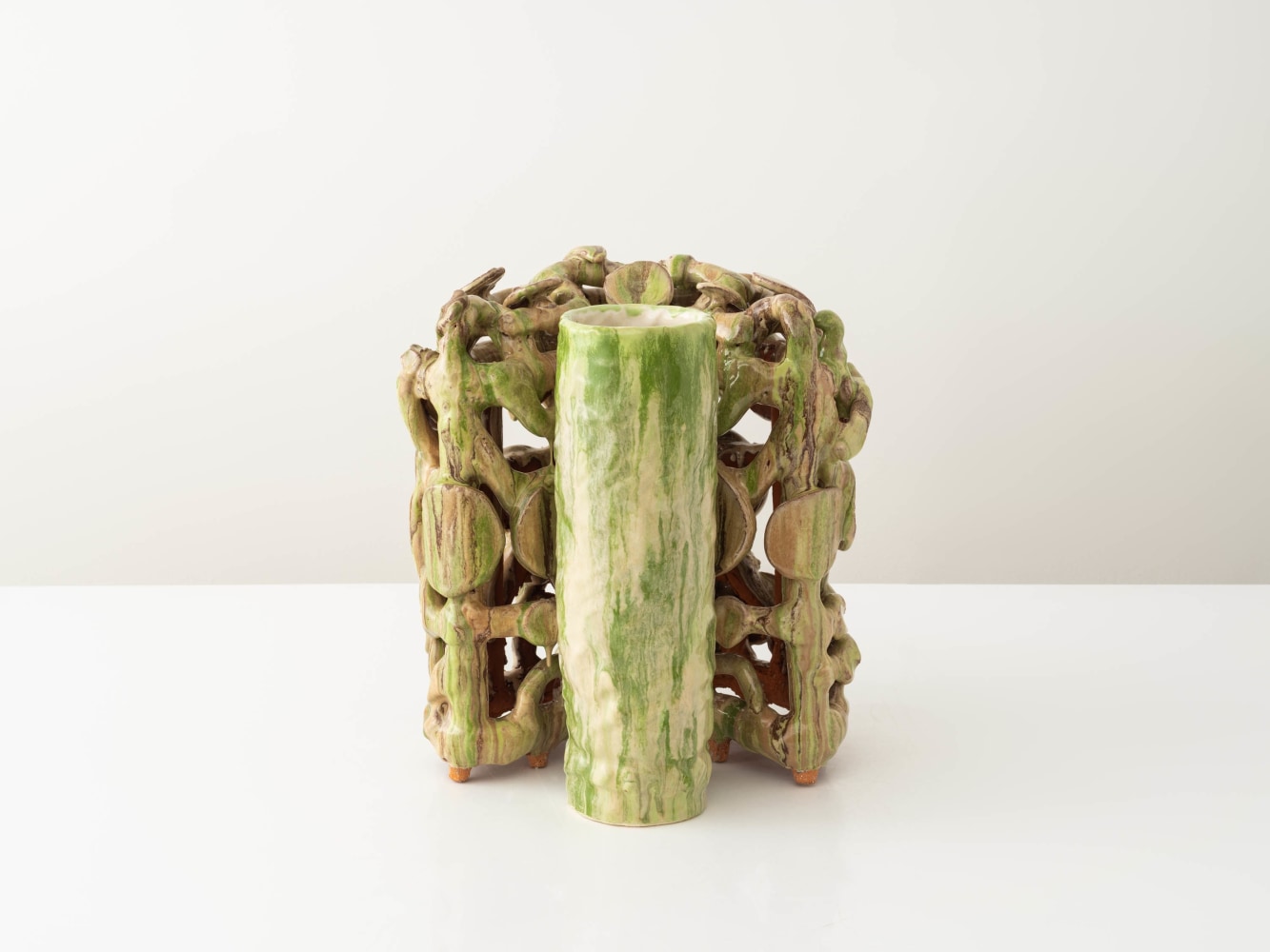 ZIMRA BEINER
Trellis Vessel in Two Parts, 2024
Glazed red stoneware
15.5&amp;quot; H x 15&amp;quot; W x 12.5&amp;quot; D