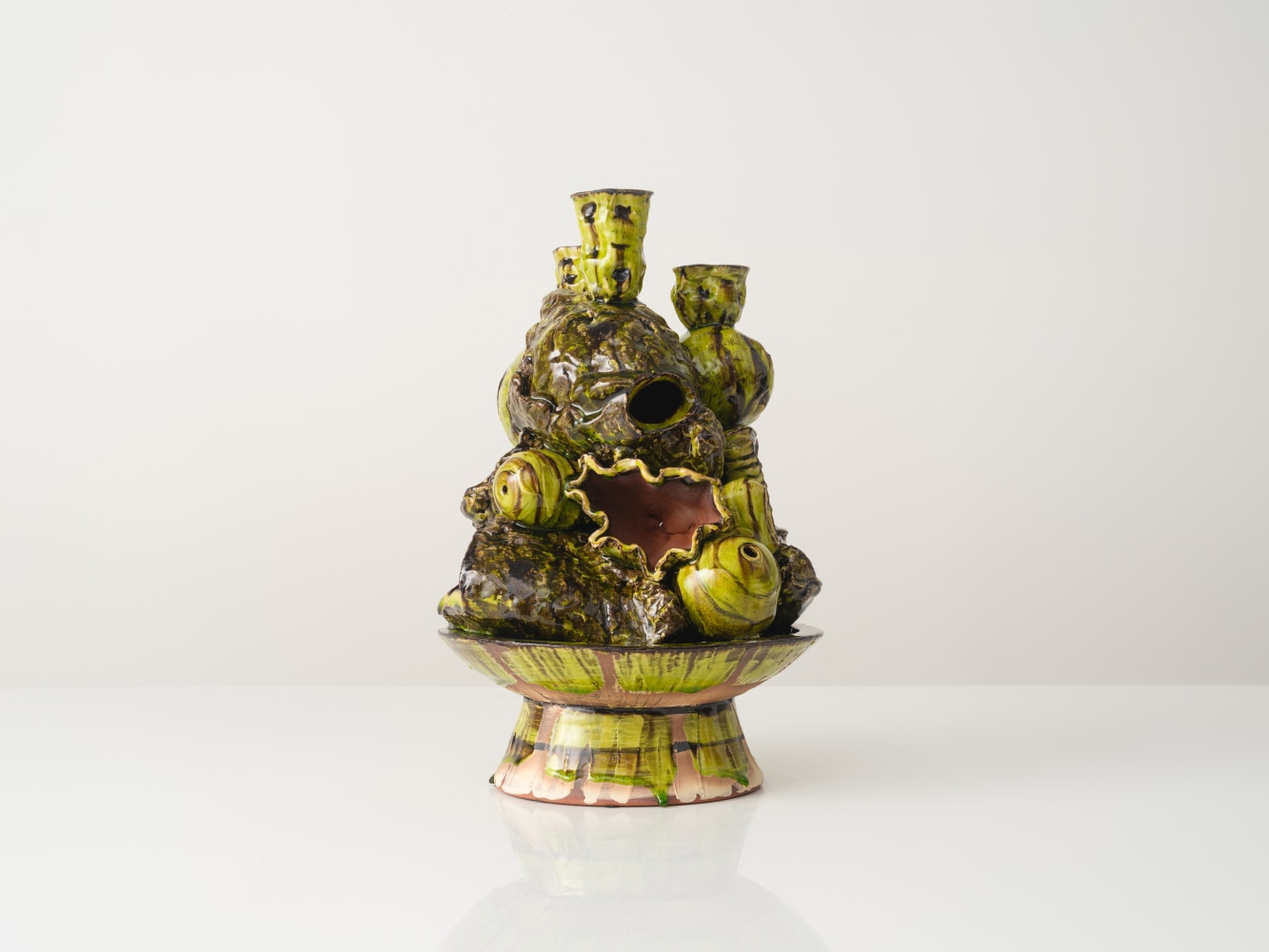 GRAHAM MARKS
Fruit Bowl Candelabra, 2024
Glazed stoneware, thrown, coiled, and pinched
18" H x 13" Dia.
