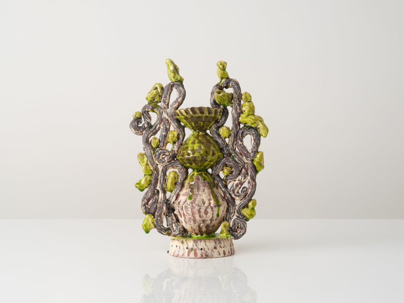 GRAHAM MARKS
Malinalco Candelabra, 2023
Glazed stoneware, thrown, coiled, and pinched
17&amp;quot; H x 11.5&amp;quot; W x 5.5&amp;quot; D