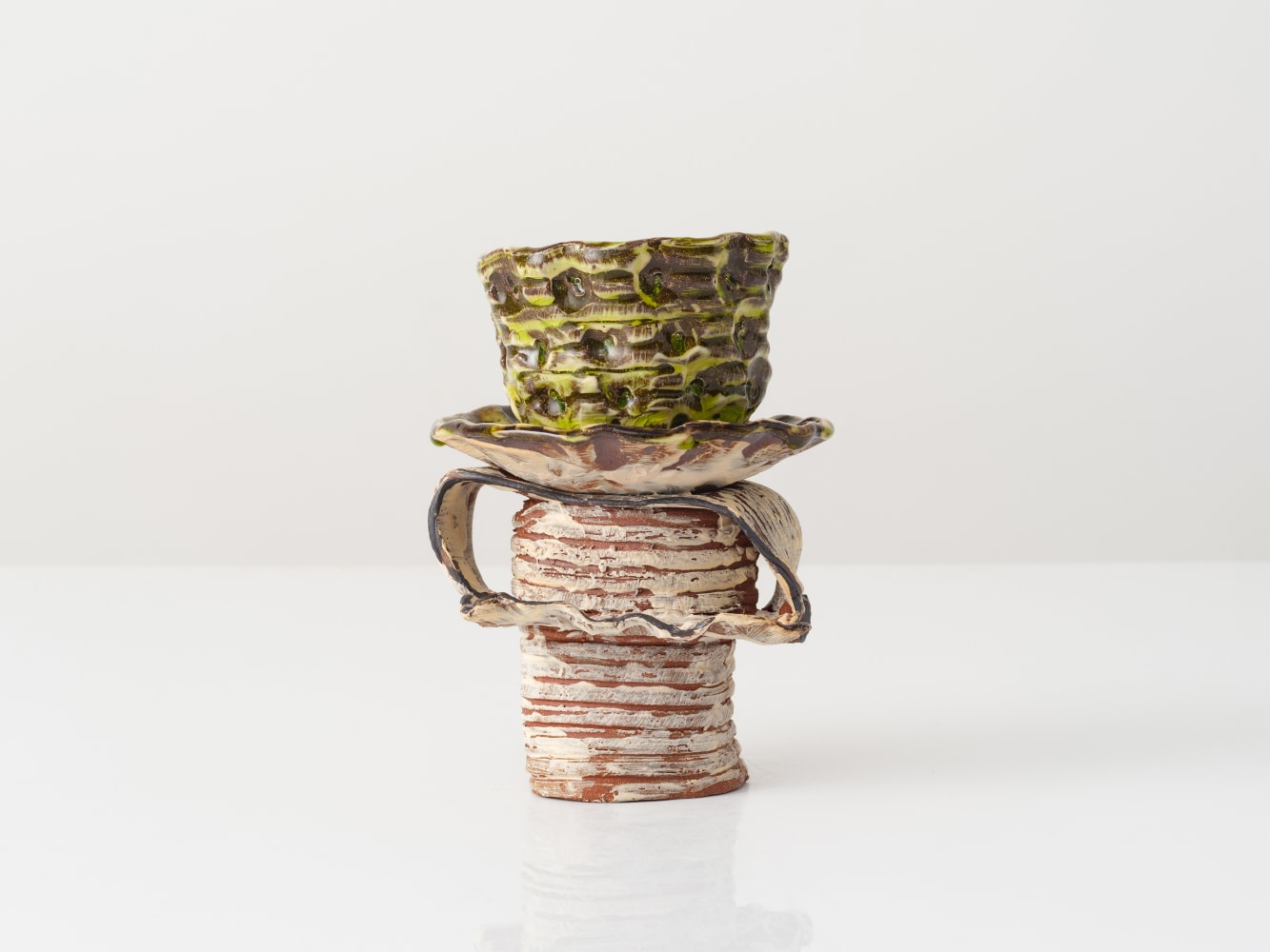 GRAHAM MARKS
Candelabra, 2024
Glazed stoneware, thrown, coiled, and pinched
6.5" H x 5" Dia.