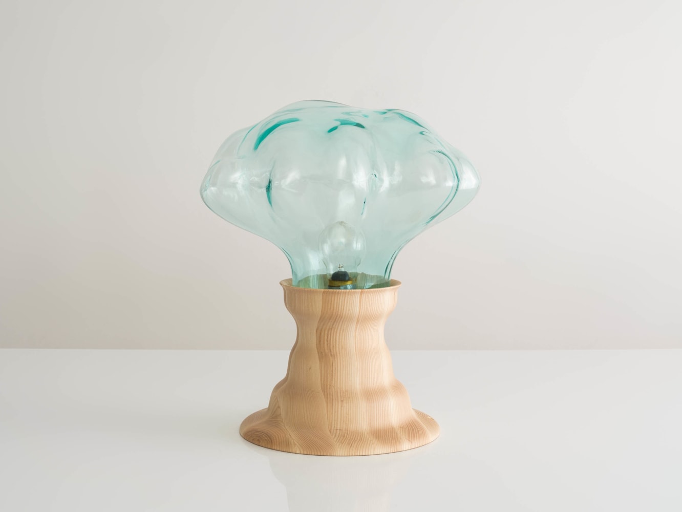 FRIDA FJELLMAN
Dreamy Gas Cloud,&amp;nbsp;2024
Mold-blown glass, ash wood
18.5&amp;quot; H x 17&amp;quot; W x 12.5&amp;quot; D