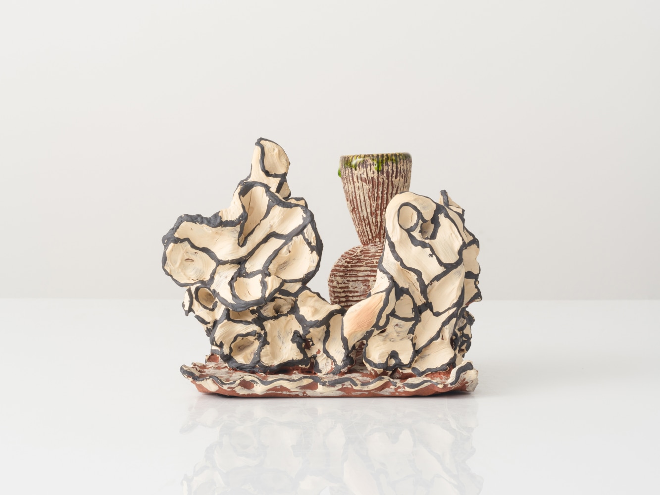 GRAHAM MARKS
Candelabra, 2023
Glazed stoneware, thrown and pinched
7" H x 9.5" W x 5.5" D