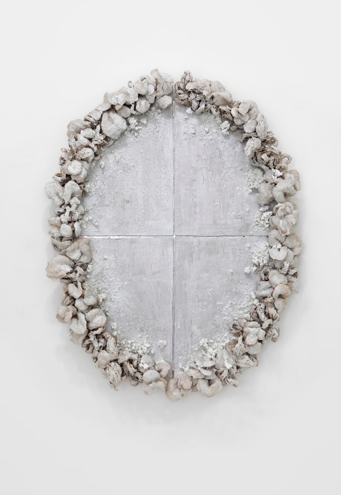 VEERA KULJU
Saltwater, 2022
Glazed porcelain, silver leaf, hand-built
50&amp;quot; H x 38.125&amp;quot; W x 5&amp;quot; D

&amp;nbsp;