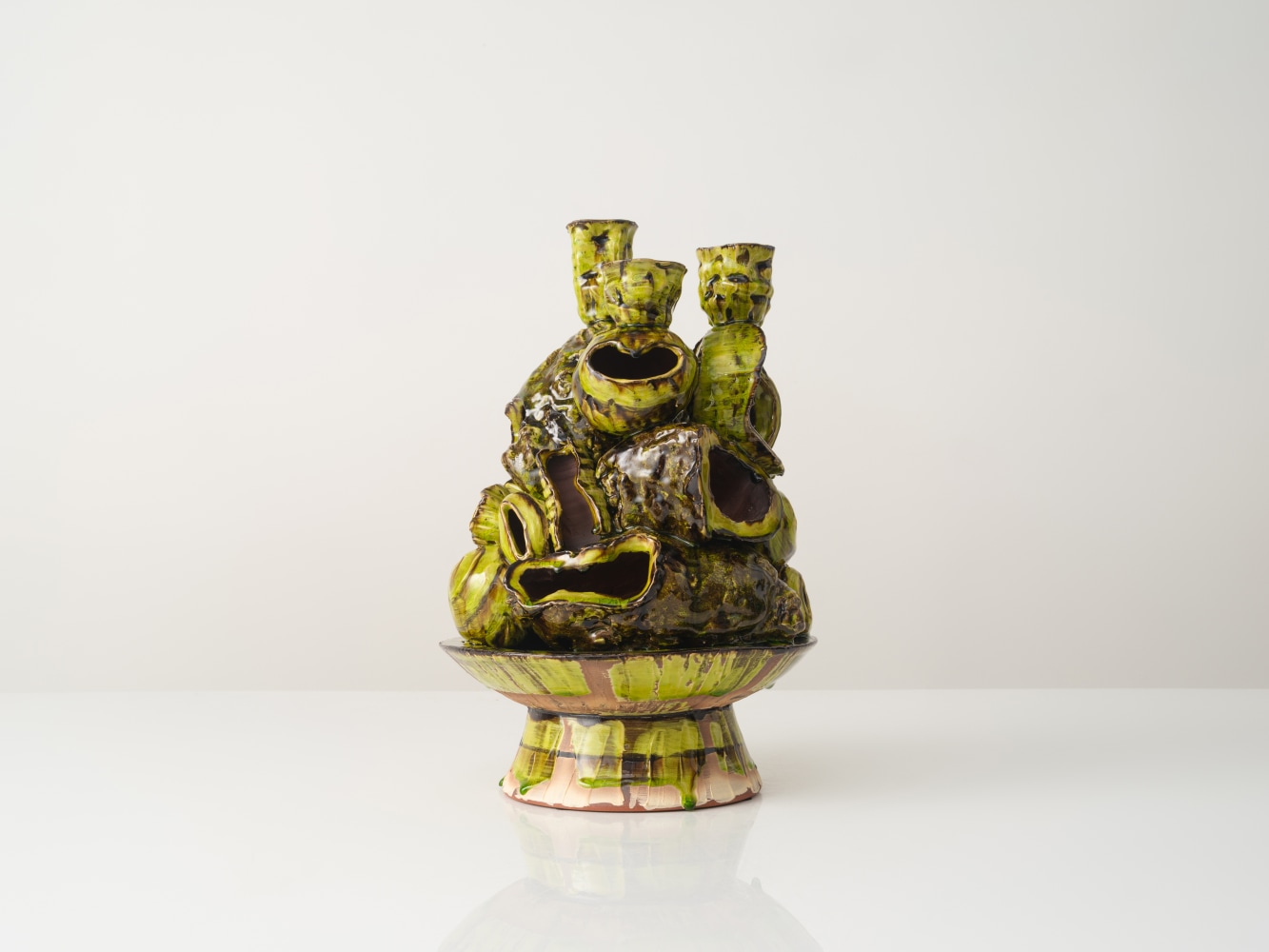 GRAHAM MARKS
Fruit Bowl Candelabra, 2024
Glazed stoneware, thrown, coiled, and pinched
18" H x 13" Dia.