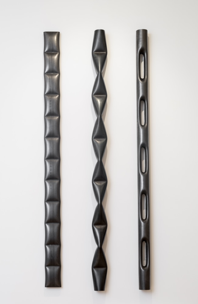 JAKOB J&amp;Oslash;RGENSEN
The Bean&amp;nbsp;(left),&amp;nbsp;2022
Steel
98.5&amp;quot; H x 6.25&amp;quot; W x 2&amp;quot; D
-
The Beat (center),&amp;nbsp;2022
Steel
98.5&amp;quot; H x 6.25&amp;quot; W x 6.25&amp;quot; D
-
The Hole (right),&amp;nbsp;2022
Steel
98.5&amp;quot; H x 4.25&amp;quot; W x 4.25&amp;quot; D