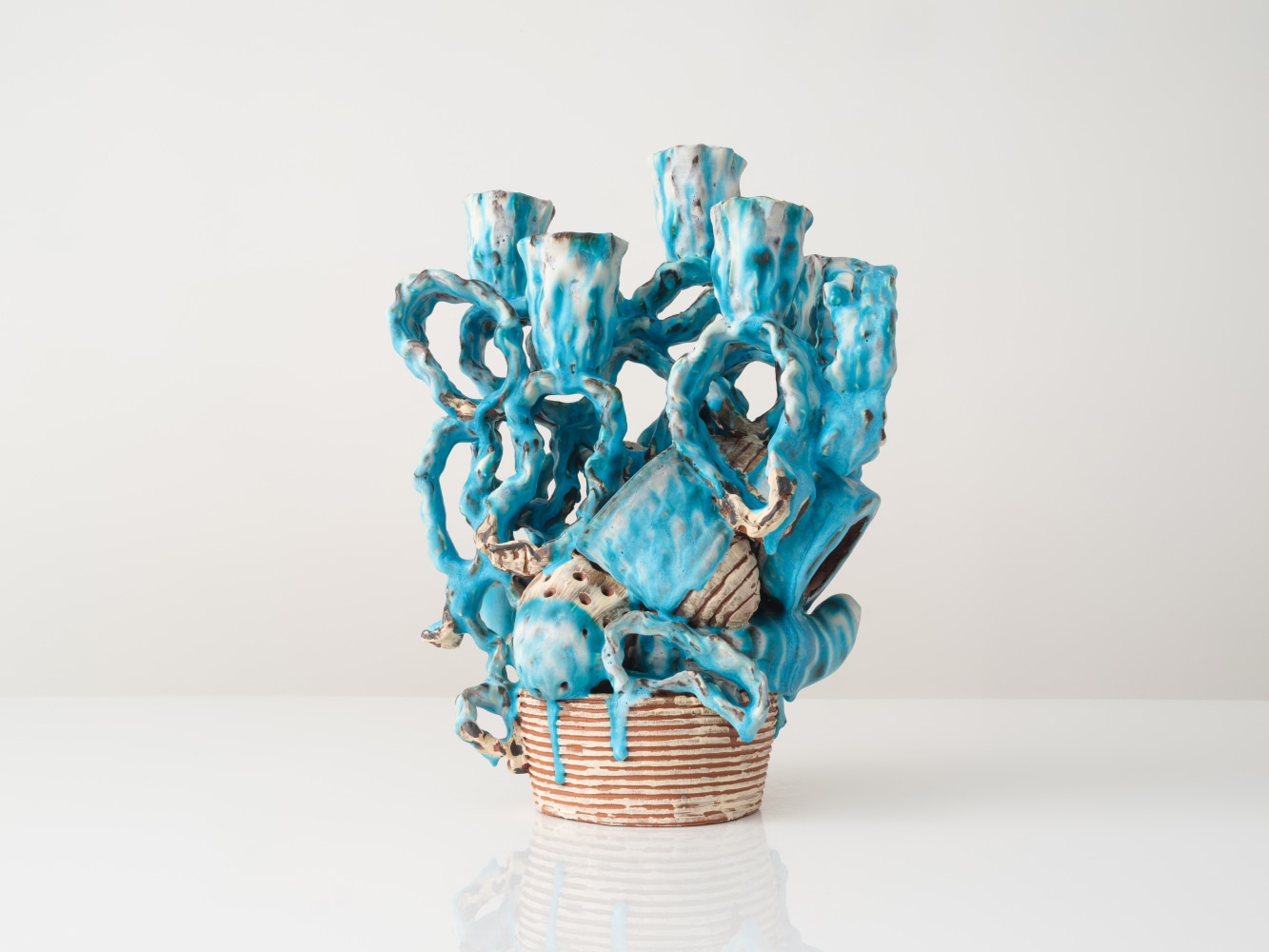 GRAHAM MARKS
Candelabra, 2024
Glazed stoneware, thrown, coiled, and pinched
19" H x 13.75" W x 11" D