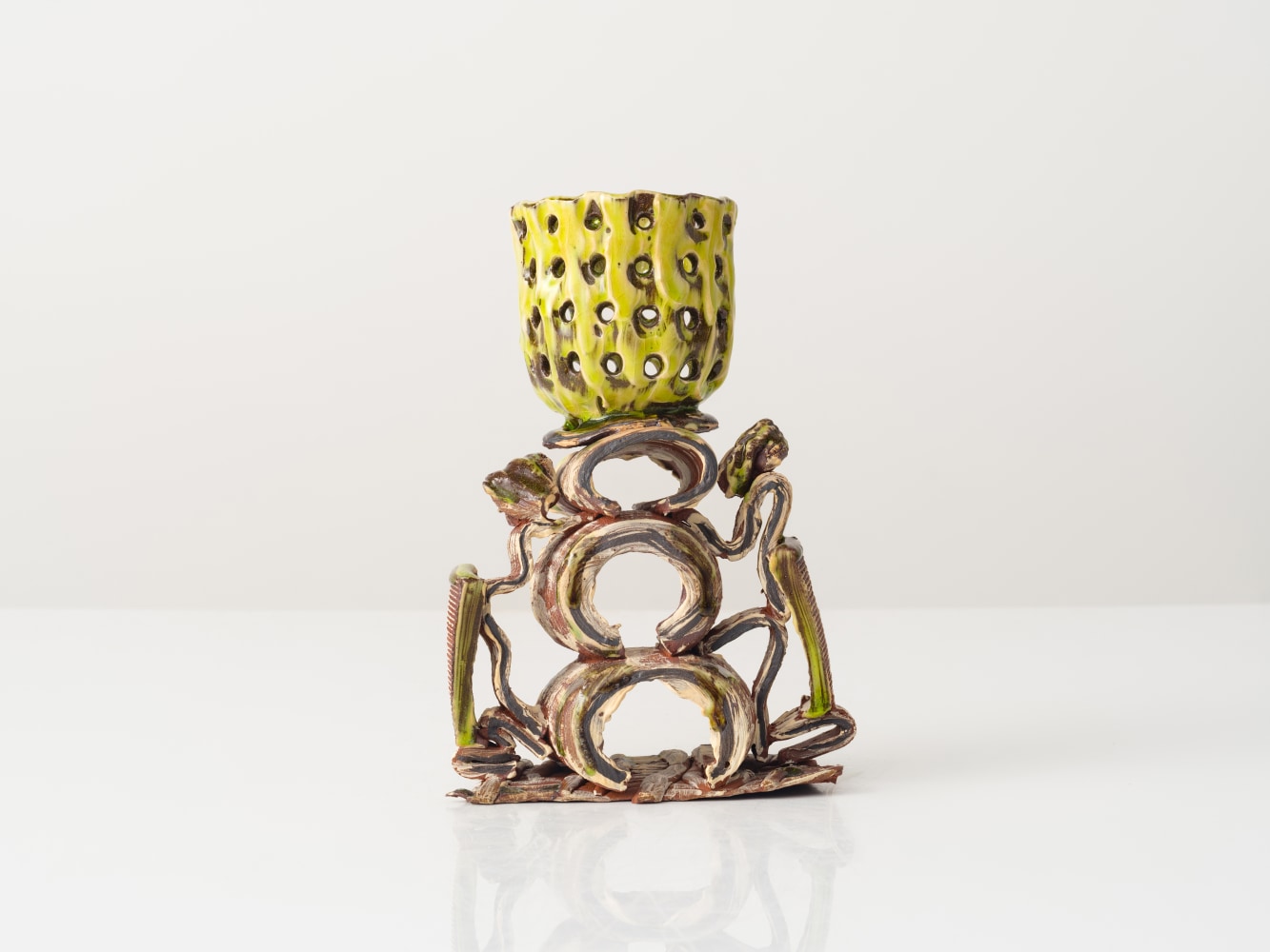 GRAHAM MARKS
Candelabra, 2024
Glazed stoneware, thrown, coiled, and pinched
8.25" H x 6" W x 3.5" D