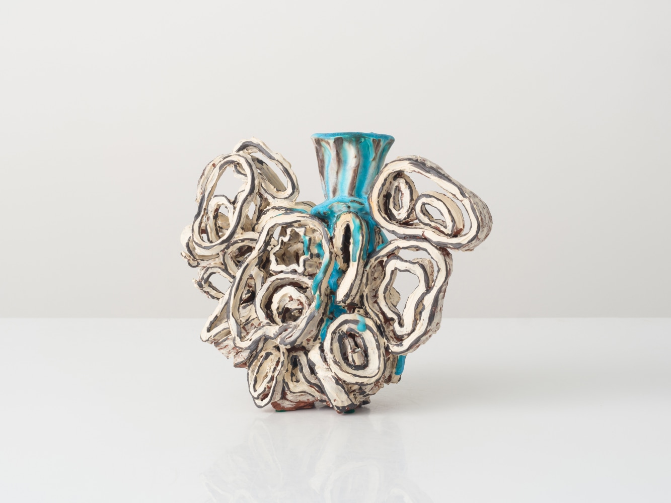 GRAHAM MARKS
Candelabra, 2025
Glazed stoneware, thrown and pinched
9" H x 11.5" W x 6.25" D