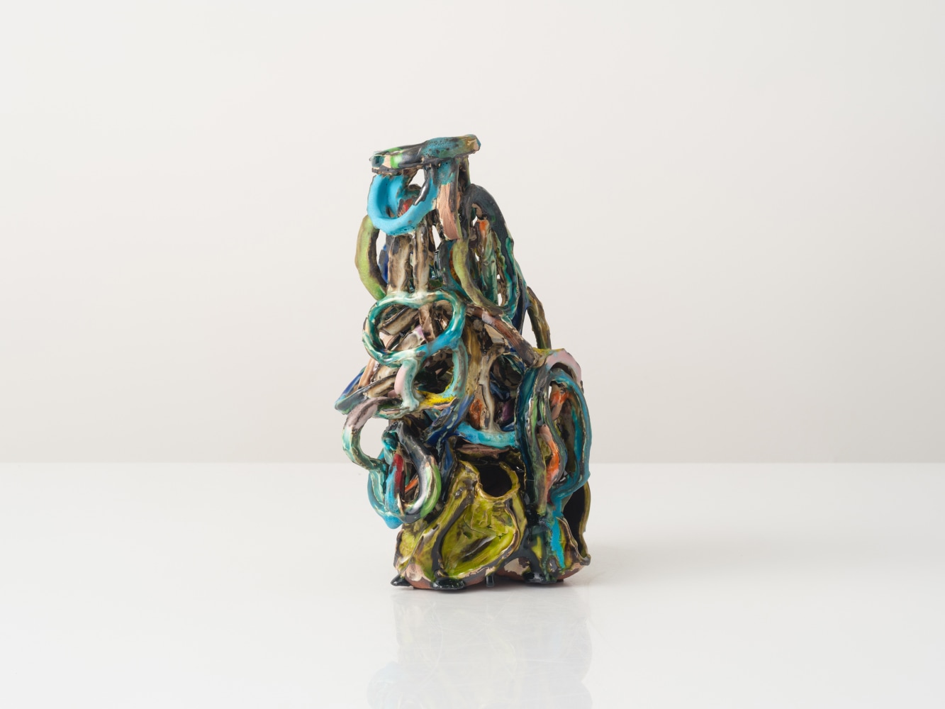 GRAHAM MARKS
Candelabra, 2025
Glazed stoneware, thrown, coiled, and pinched
12&amp;quot; H x 7.5&amp;quot; W x 6.5&amp;quot; D