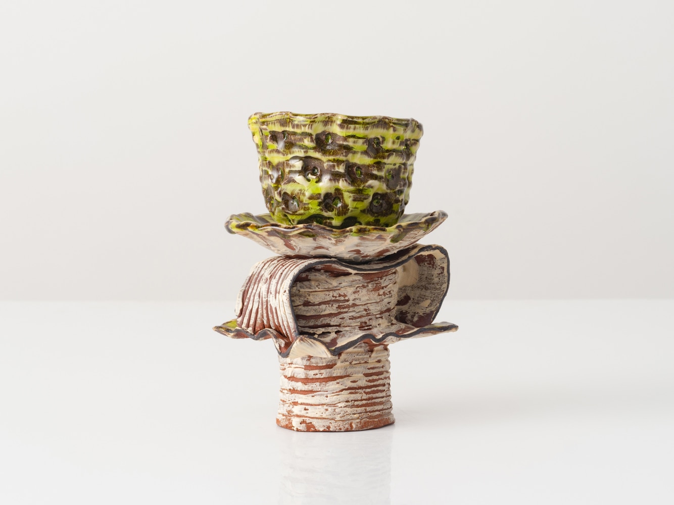GRAHAM MARKS
Candelabra, 2024
Glazed stoneware, thrown, coiled, and pinched
6.5" H x 5" Dia.