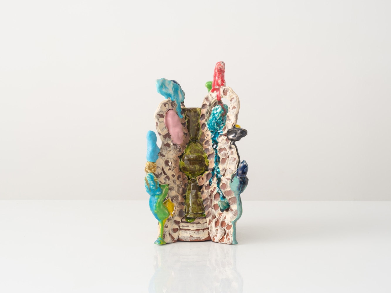 GRAHAM MARKS
Malinalco Candelabra, 2023
Glazed stoneware, thrown, coiled, and pinched
13&amp;quot; H x 11&amp;quot; W x 10.5&amp;quot; D