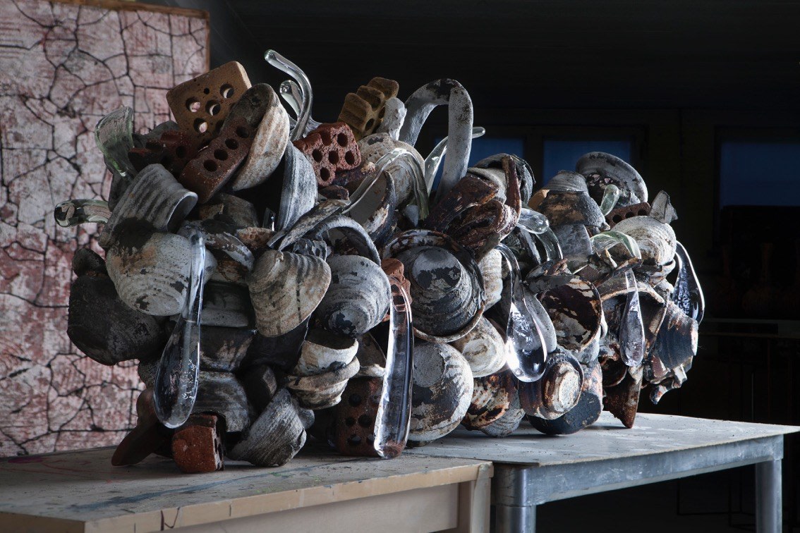 PEKKA PAIKKARI
Odd Perennials, 2010–19
Glazed stoneware, glass
27.5" H x 70" W x 23.5" D