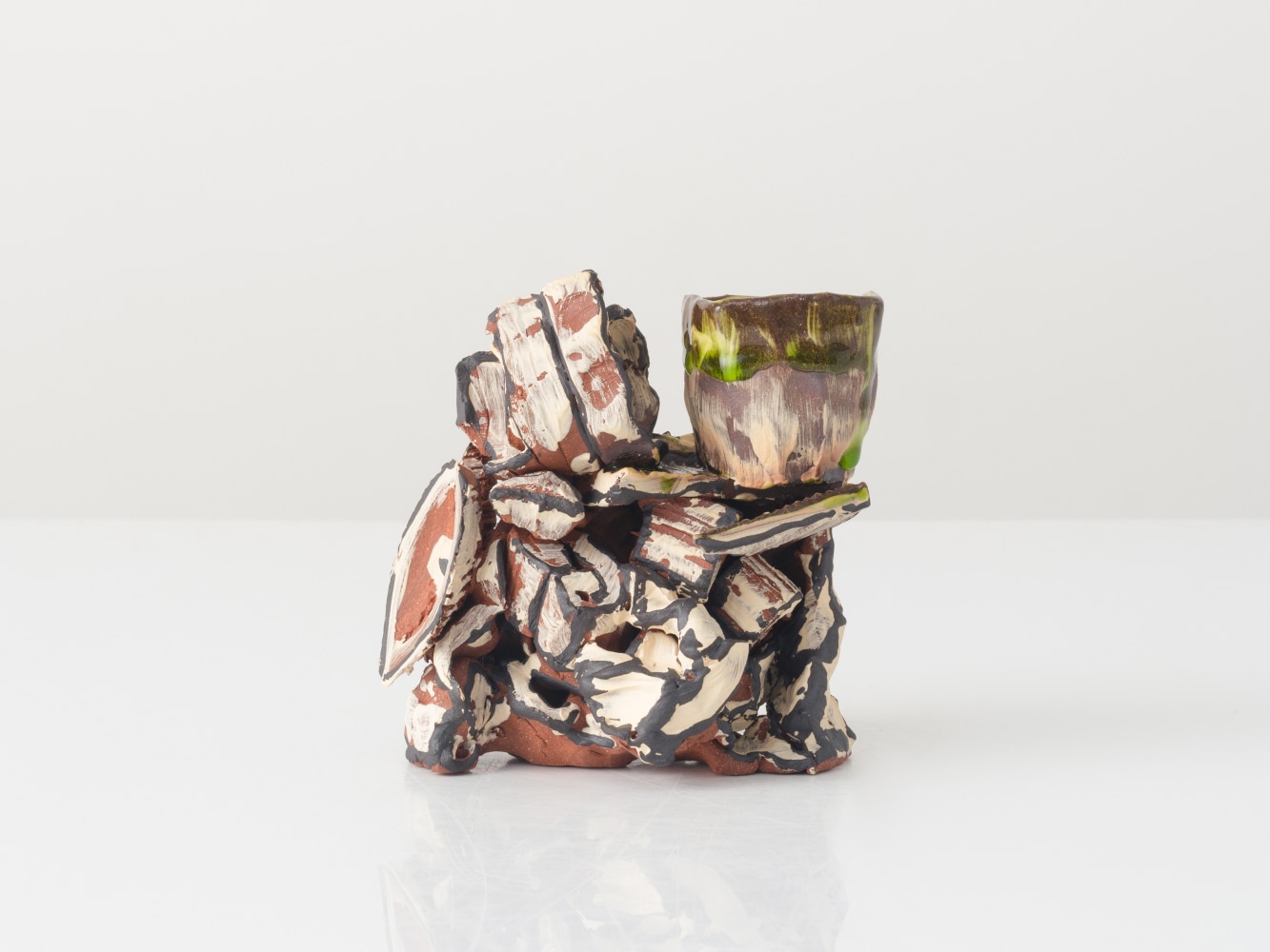 GRAHAM MARKS
Candelabra, 2023
Glazed stoneware, thrown, coiled, and pinched
5.5" H x 5" W x 4.25" D