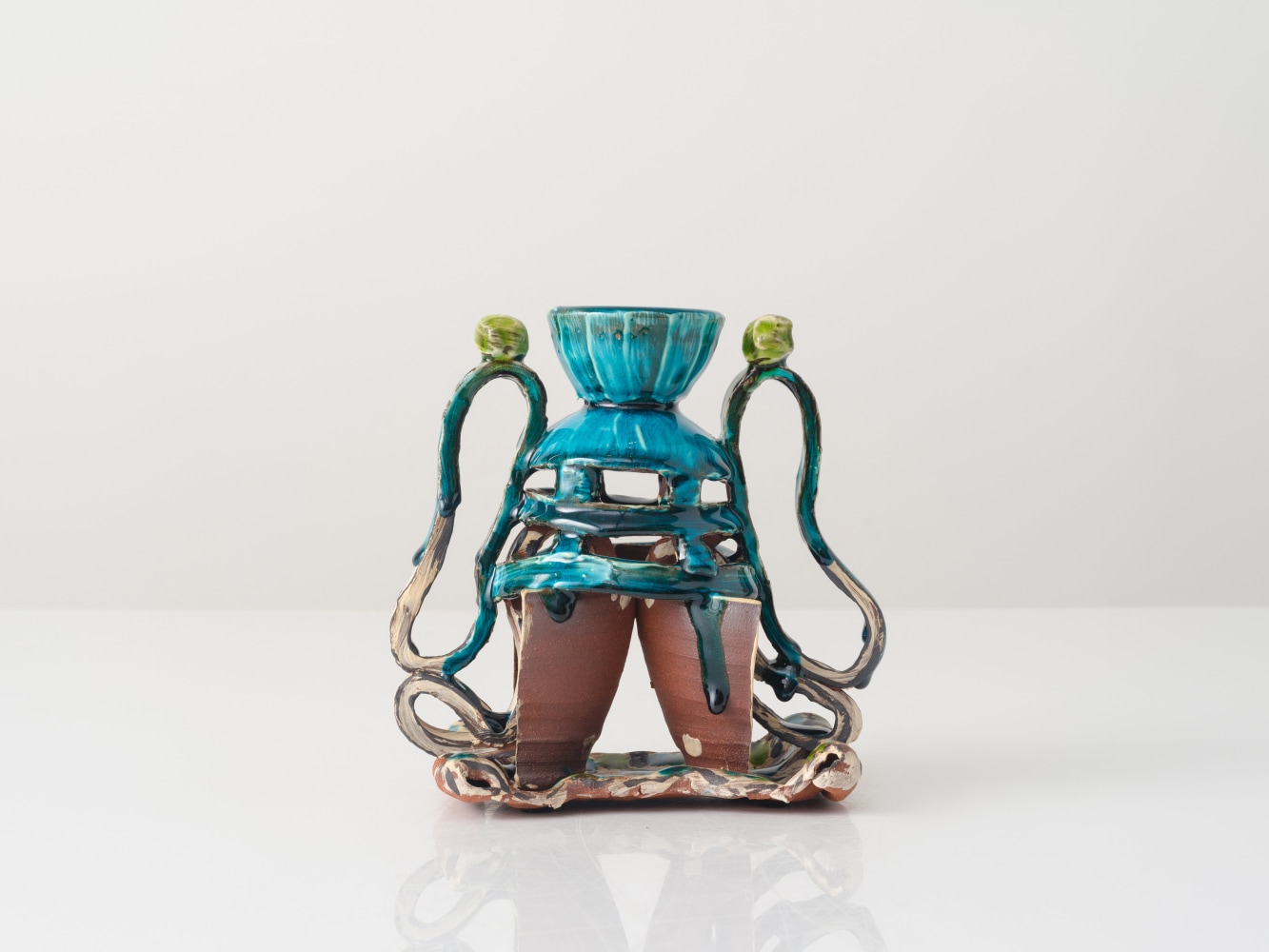 GRAHAM MARKS
Candelabra, 2024
Glazed stoneware, thrown and pinched
7" H x 7" W x 4" D
