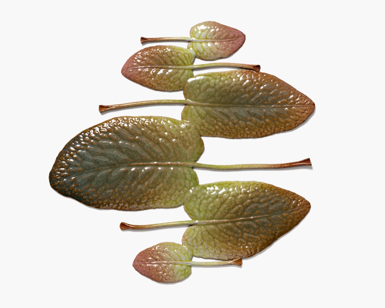 MARIANNE NIELSEN
Six Dock Leaves, 2023&amp;nbsp;
Glazed stoneware
9.5&amp;rdquo; H x 9.5&amp;rdquo; W