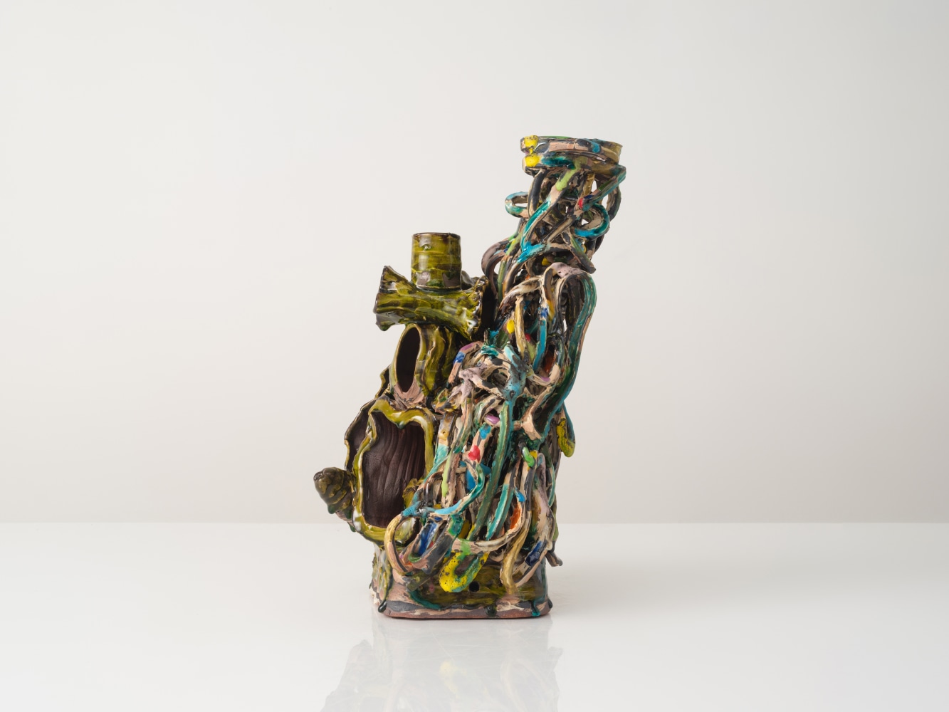 GRAHAM MARKS
Candelabra, 2025
Glazed stoneware, thrown, coiled, and pinched
17" H x 9" W x 12" D