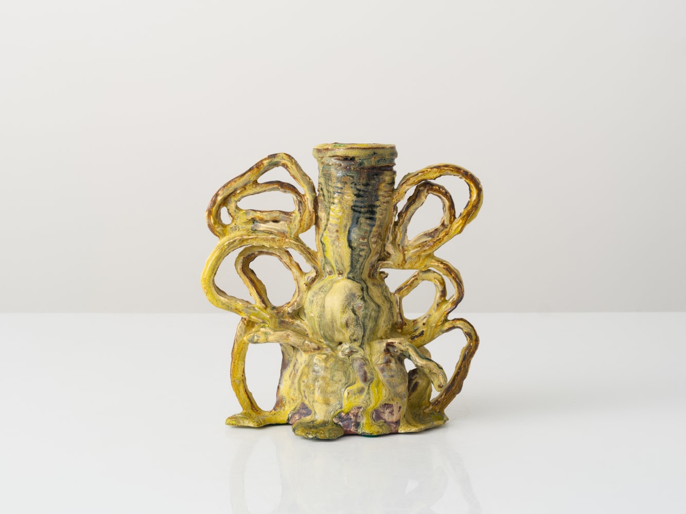 GRAHAM MARKS
Candelabra, 2025
Glazed stoneware, thrown, coiled, and pinched
8.5" H x 8.5" W x 4.5" D