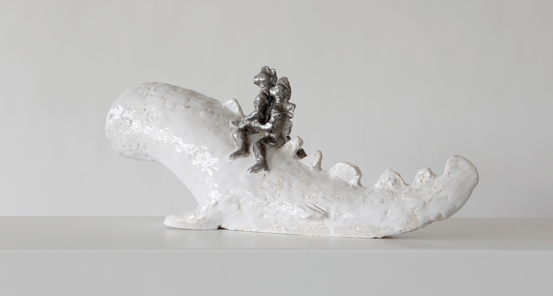 SAKARI KANNOSTO
Whale raiders, 2022
Glazed stoneware
10.625" H x 23.25" W x 9.875" D