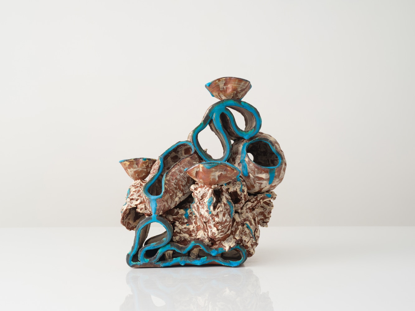 GRAHAM MARKS
Candelabra, 2024
Glazed stoneware, thrown, coiled, and pinched
15.25" H x 14" W x 9" D