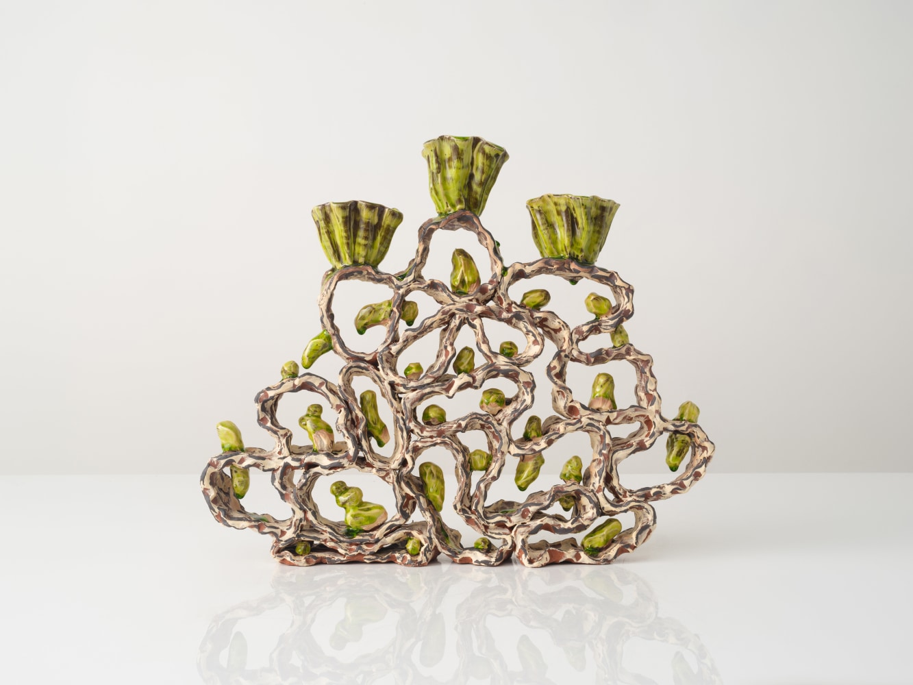 GRAHAM MARKS
Candelabra, 2024
Glazed stoneware, thrown, coiled, and pinched
16.5&amp;quot; H x 19.5&amp;quot; W x 2.5&amp;quot; D