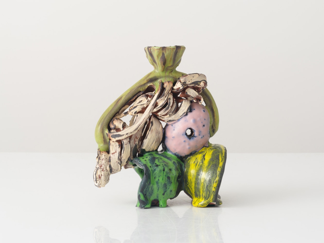 GRAHAM MARKS
Candelabra, 2024
Glazed stoneware, thrown, coiled, and pinched
8" H x 7" W x 4" D