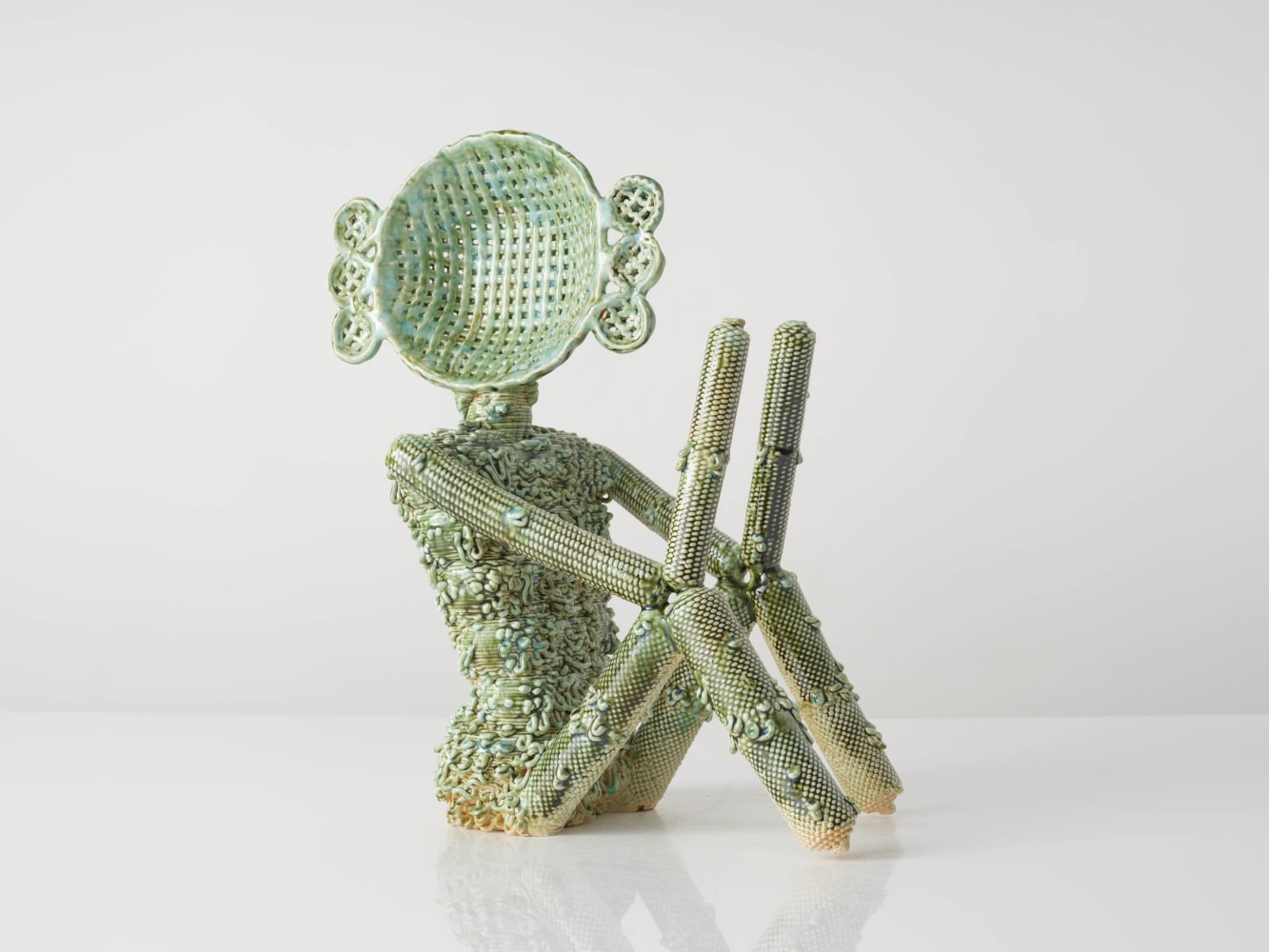 EUN-HA PAEK
3D Printed Figure with Seven Bowls, 2025
Handbuilt and 3D printed glazed stoneware
19.5" H x 10" W x 16" D
 