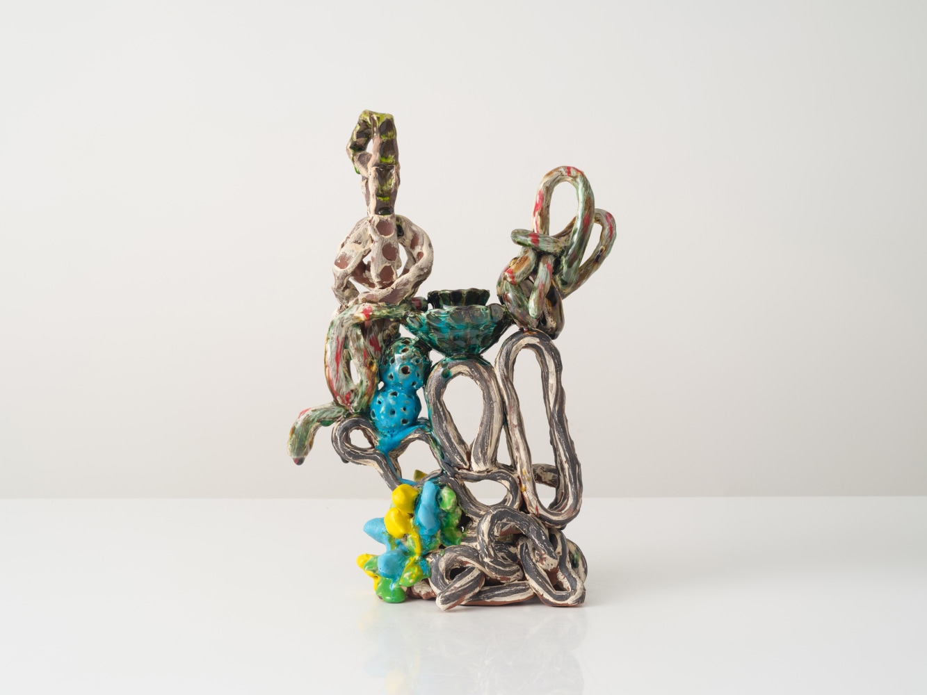 GRAHAM MARKS
Malinalco Candelabra, 2023
Glazed stoneware, thrown, coiled, and pinched
16.5" H x 11.25" W x 6" D