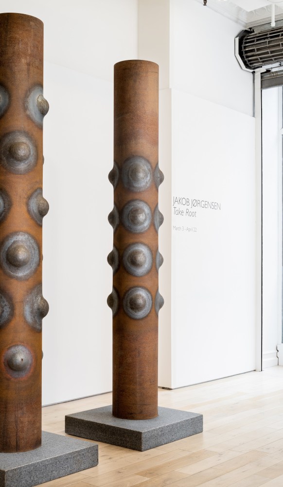 JAKOB J&amp;Oslash;RGENSEN
Branch Out I, 2022
Steel
98.5&amp;quot; H x 14.50&amp;quot; Dia.
Granite base: 4.75&amp;quot; H x 27.5&amp;quot; W x 27.5&amp;quot; D