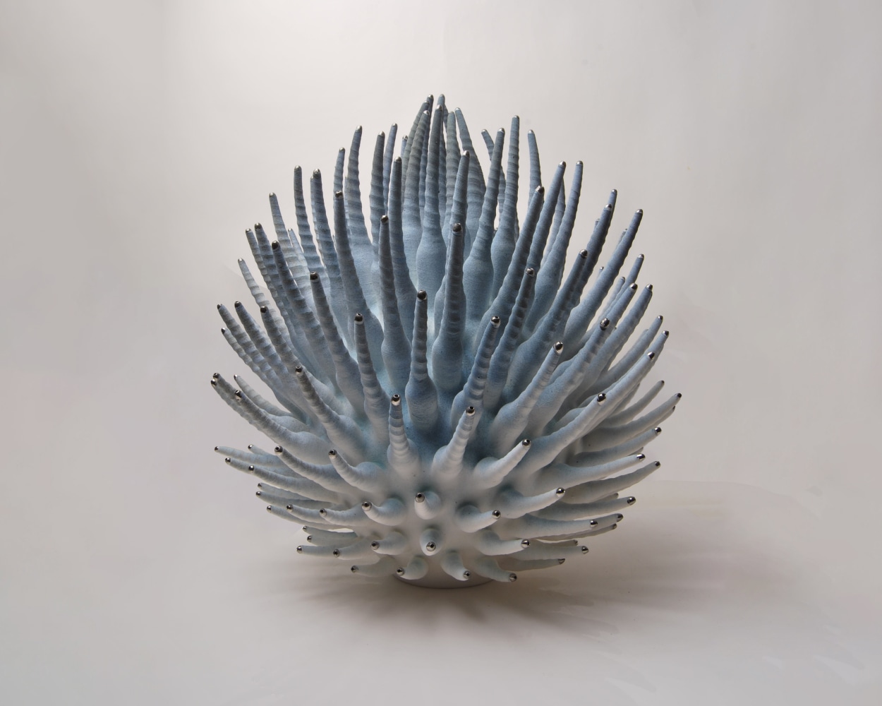 EVA ZETHRAEUS
Pale Calliandra, 2024
Glazed porcelain, platinum
17.75&amp;quot; H x 15.75&amp;quot; Dia
