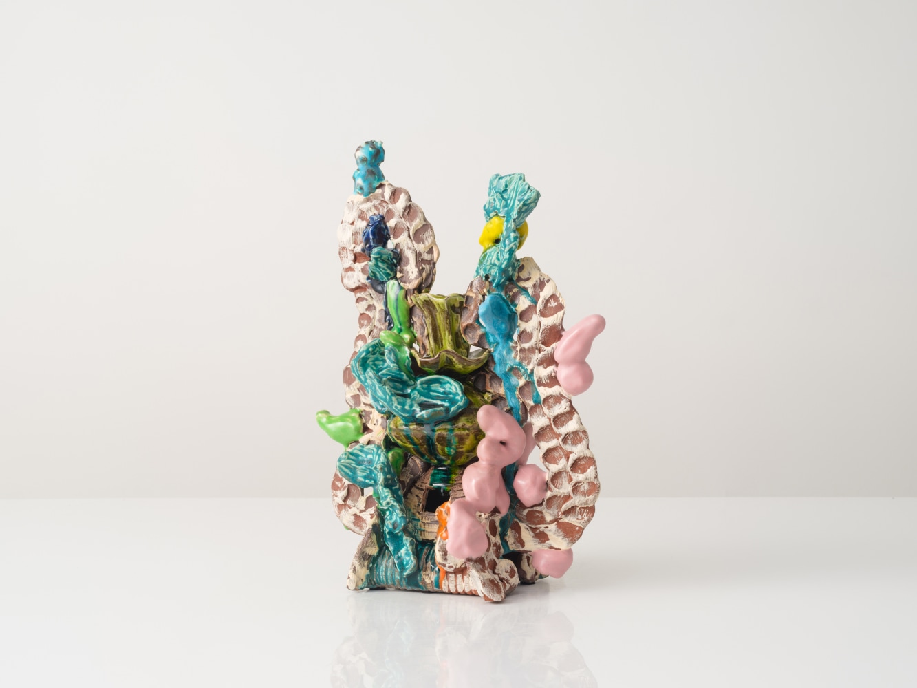 GRAHAM MARKS
Malinalco Candelabra, 2023
Glazed stoneware, thrown, coiled, and pinched
15.5&amp;quot; H x 10.5&amp;quot; W x 6.5&amp;quot; D