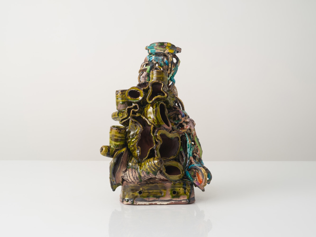 GRAHAM MARKS
Candelabra, 2025
Glazed stoneware, thrown, coiled, and pinched
17" H x 9" W x 12" D