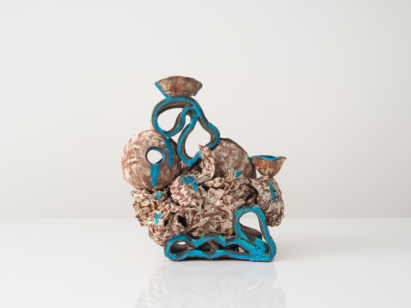 GRAHAM MARKS
Candelabra, 2024
Glazed stoneware, thrown, coiled, and pinched
15.25" H x 14" W x 9" D