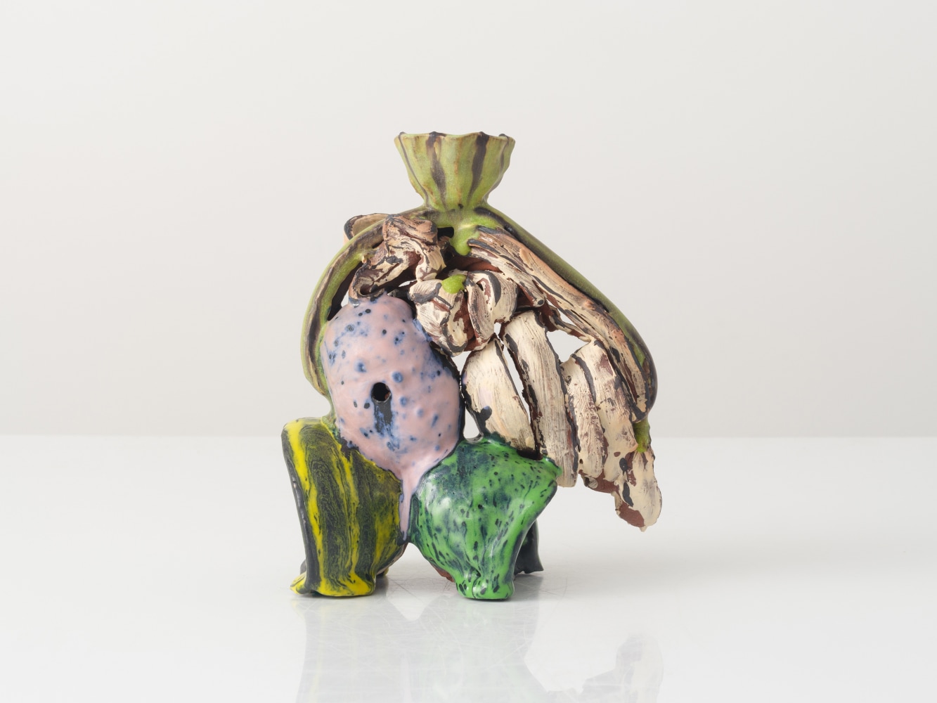 GRAHAM MARKS
Candelabra, 2024
Glazed stoneware, thrown, coiled, and pinched
8" H x 7" W x 4" D