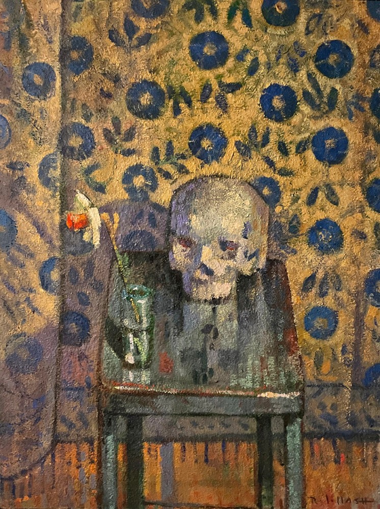 Still Life with Skull and Daffodil