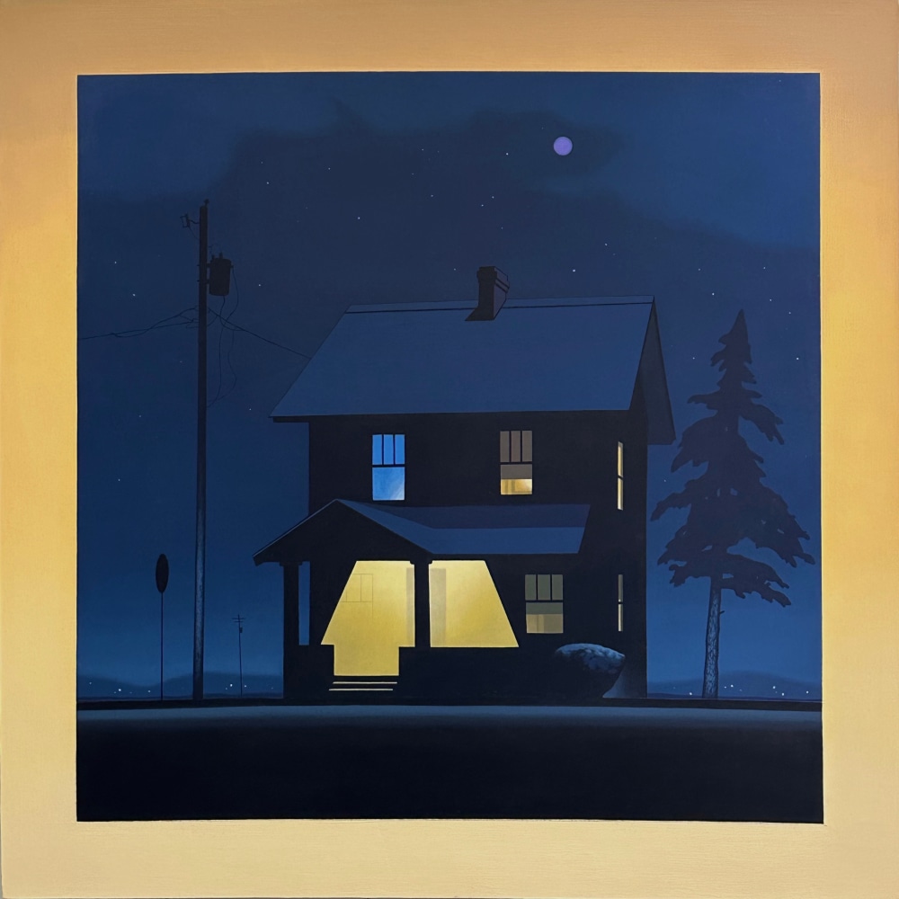 Christopher Burk Nocturne in Indigo with Yellow Square 2