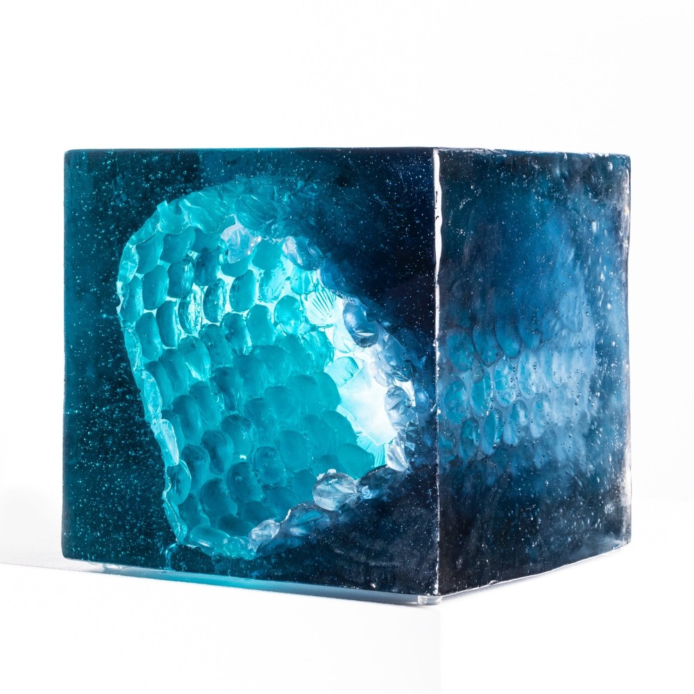 Aqua Indigo Cube