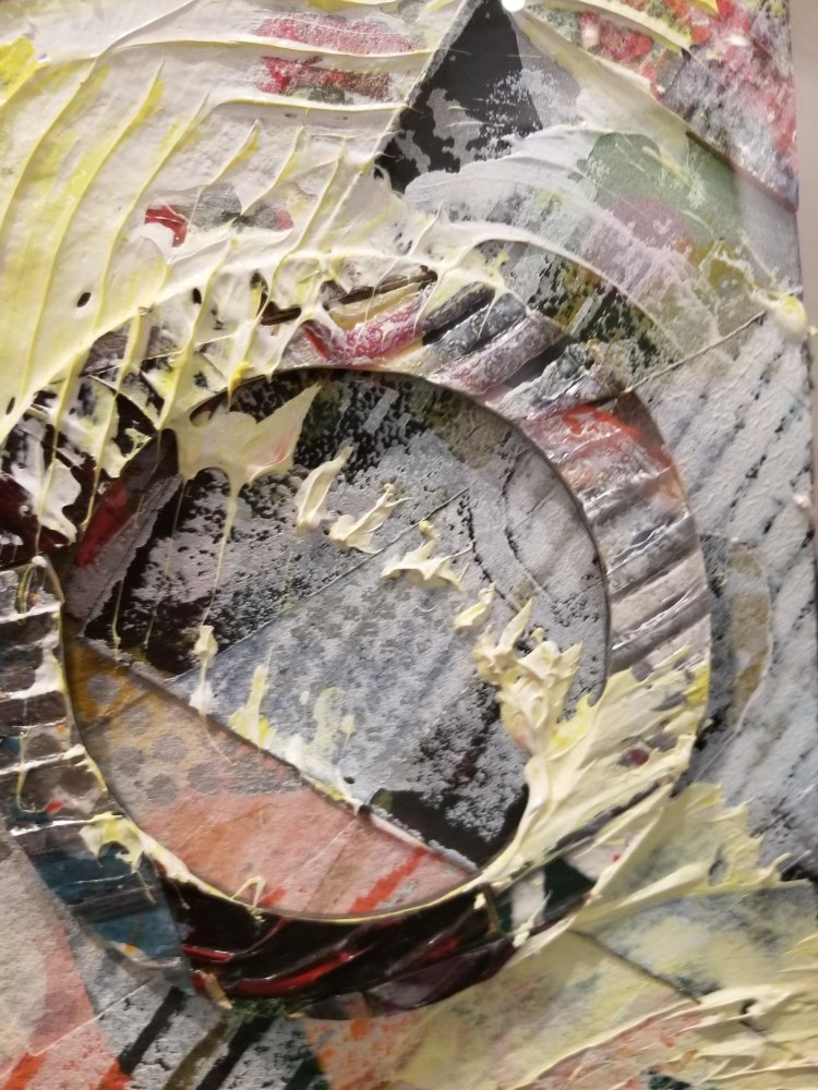 Snow Lane (detail), 1996

multi-layered relief, die-cut, collaged monoprint with raked acrylic medium on handmade paper

34 1/2&amp;quot; x 34 1/2&amp;quot;