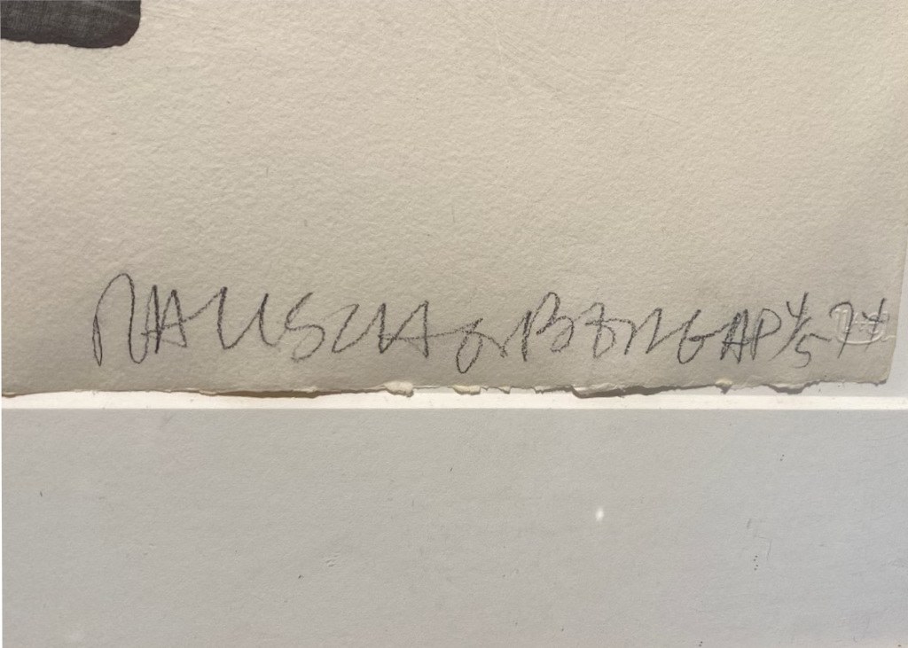 Veils 4 (signature detail), 1974

lithograph

22&amp;quot; x 30&amp;quot;

A.P. 4/5