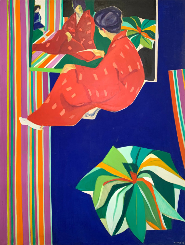 Tadashi Asoma

Toshiko with Plant, 1968

acrylic on canvas

66&amp;quot; x 50&amp;quot;