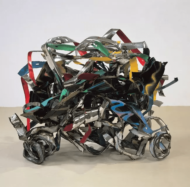 John Chamberlain (1927-2011)

Sans Tee Tee Yo, 1999

painted and chromium plated steel

39 1/2&amp;quot; x 53&amp;quot; x 33&amp;quot;