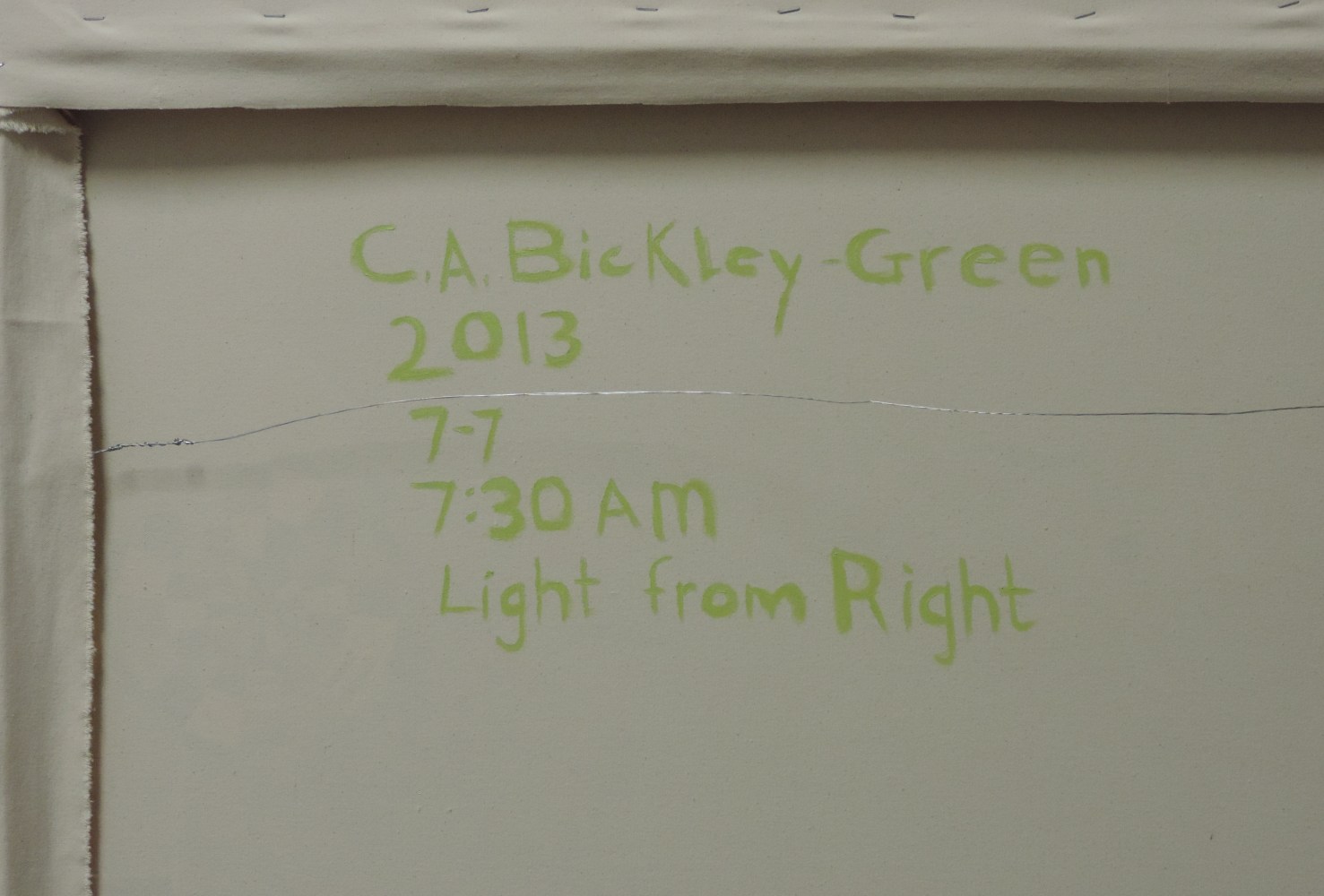 7:30 AM Light from Right (signature verso), 2013

acrylic on canvas

44&amp;quot; x 44&amp;quot;