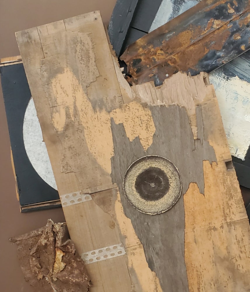 Untitled (detail), 1985

wood, metal, paint and found objects on board

46&amp;frac12;&amp;quot; x 38&amp;frac12;&amp;quot; in black box